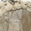 PRADA Hand Bag Leather 2way Beige Silver Auth 132222-24