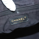 CHANEL New Travel line Tote Bag Nylon Gold Black CC Auth 132226-17