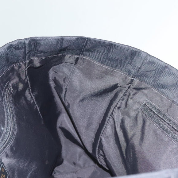 CHANEL New Travel line Tote Bag Nylon Gold Black CC Auth 132226