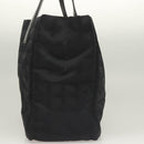 CHANEL New Travel line Tote Bag Nylon Gold Black CC Auth 132226-3