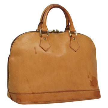 LOUIS VUITTON Nomad leather Alma Hand Bag Beige M85000 LV Auth 132230
