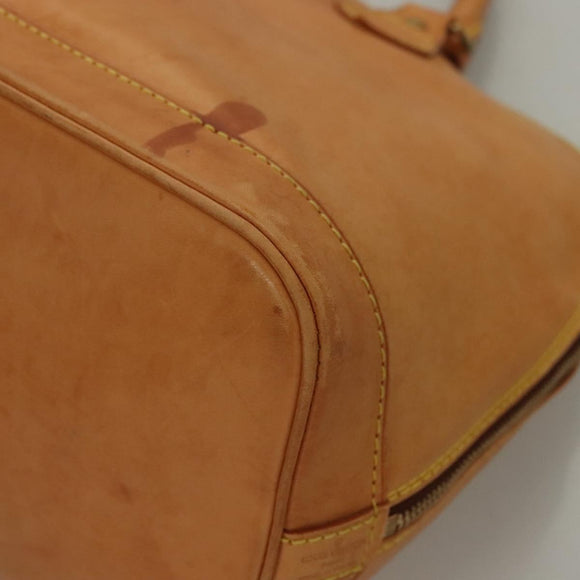 LOUIS VUITTON Nomad leather Alma Hand Bag Beige M85000 LV Auth 132230