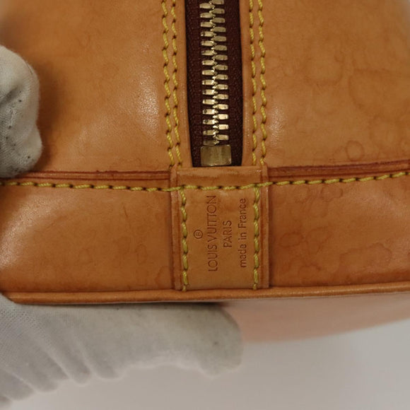 LOUIS VUITTON Nomad leather Alma Hand Bag Beige M85000 LV Auth 132230