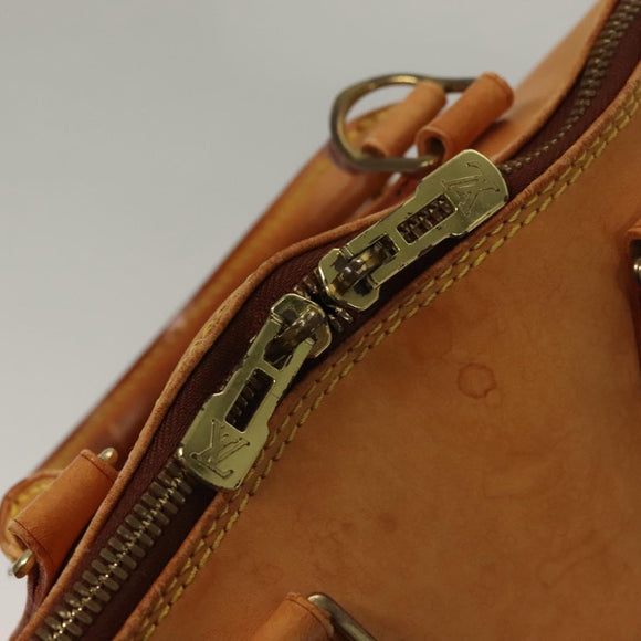 LOUIS VUITTON Nomad leather Alma Hand Bag Beige M85000 LV Auth 132230