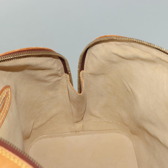 LOUIS VUITTON Nomad leather Alma Hand Bag Beige M85000 LV Auth 132230