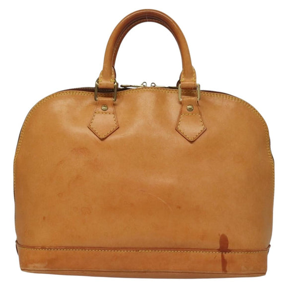 LOUIS VUITTON Nomad leather Alma Hand Bag Beige M85000 LV Auth 132230