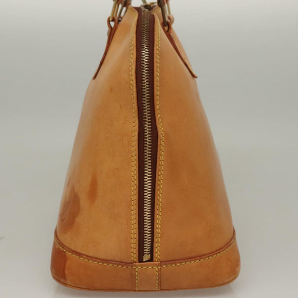 LOUIS VUITTON Nomad leather Alma Hand Bag Beige M85000 LV Auth 132230
