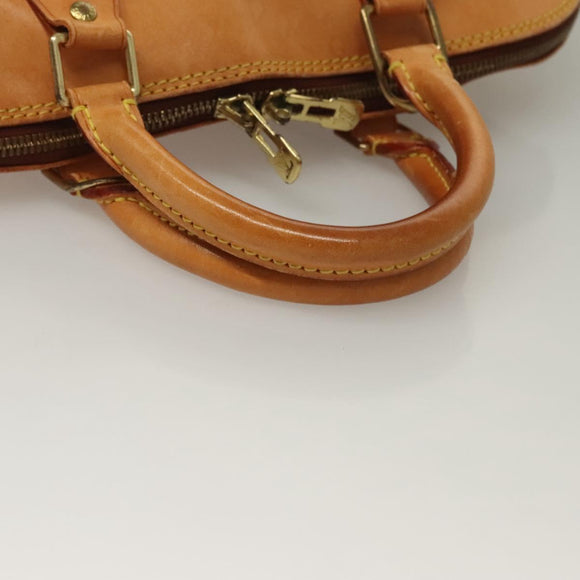 LOUIS VUITTON Nomad leather Alma Hand Bag Beige M85000 LV Auth 132230