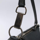 PRADA Shoulder Bag Leather Navy Silver Auth 132232-9