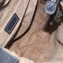 PRADA Shoulder Bag Leather Navy Silver Auth 132232-10