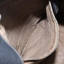 PRADA Shoulder Bag Leather Navy Silver Auth 132232-22