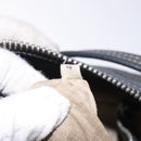 PRADA Shoulder Bag Leather Navy Silver Auth 132232-12