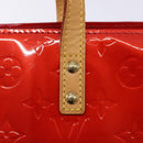 LOUIS VUITTON Monogram Vernis Reade PM Hand Bag Red Rouge M91088 LV Auth 132250-10