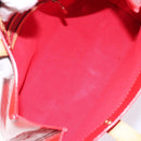 LOUIS VUITTON Monogram Vernis Reade PM Hand Bag Red Rouge M91088 LV Auth 132250-11