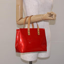 LOUIS VUITTON Monogram Vernis Reade PM Hand Bag Red Rouge M91088 LV Auth 132250-21