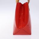 LOUIS VUITTON Monogram Vernis Reade PM Hand Bag Red Rouge M91088 LV Auth 132250-4