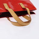 LOUIS VUITTON Monogram Vernis Reade PM Hand Bag Red Rouge M91088 LV Auth 132250-7