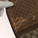 GUCCI GG Supreme Web Sherry Line Clutch Bag PVC Beige Red Green Auth 132258-9