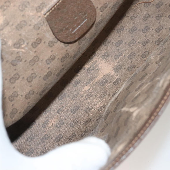 GUCCI GG Supreme Web Sherry Line Clutch Bag PVC Beige Red Green Auth 132258