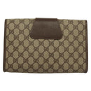 GUCCI GG Supreme Web Sherry Line Clutch Bag PVC Beige Red Green Auth 132258-2