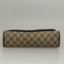 GUCCI GG Supreme Web Sherry Line Clutch Bag PVC Beige Red Green Auth 132258-6