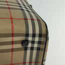 Burberrys Nova Check Boston Bag Canvas Beige Gold Auth 132261-16