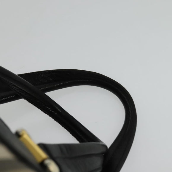 Burberrys Nova Check Boston Bag Canvas Beige Gold Auth 132261