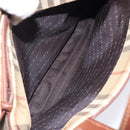 BURBERRY Nova Check Hand Bag PVC Beige Gold Auth 132262-20