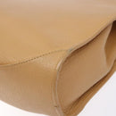 LOEWE Shoulder Bag Leather Beige Gold Auth 132265-15