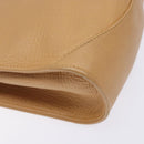 LOEWE Shoulder Bag Leather Beige Gold Auth 132265-16