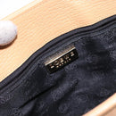 LOEWE Shoulder Bag Leather Beige Gold Auth 132265-18