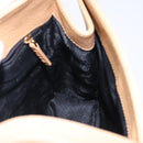 LOEWE Shoulder Bag Leather Beige Gold Auth 132265-19