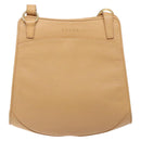 LOEWE Shoulder Bag Leather Beige Gold Auth 132265-13