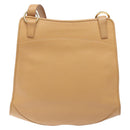 LOEWE Shoulder Bag Leather Beige Gold Auth 132265-2