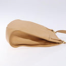 LOEWE Shoulder Bag Leather Beige Gold Auth 132265-3