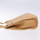 LOEWE Shoulder Bag Leather Beige Gold Auth 132265-4