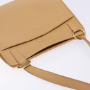 LOEWE Shoulder Bag Leather Beige Gold Auth 132265-6