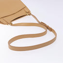 LOEWE Shoulder Bag Leather Beige Gold Auth 132265-7