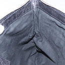 BALENCIAGA Classic Clip M Clutch Bag Leather Black Silver 273022 Auth 132272-15