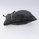 BALENCIAGA Classic Clip M Clutch Bag Leather Black Silver 273022 Auth 132272-5