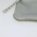 PRADA Sports Shoulder Bag Cotton Silver Auth 132275-9