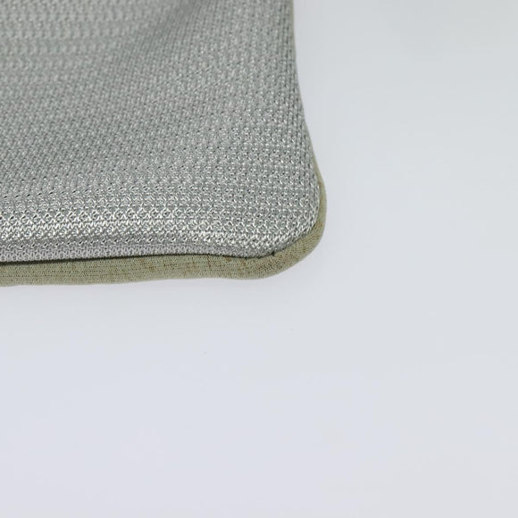 PRADA Sports Shoulder Bag Cotton Silver Auth 132275