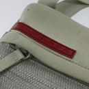 PRADA Sports Shoulder Bag Cotton Silver Auth 132275-10