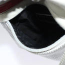 PRADA Sports Shoulder Bag Cotton Silver Auth 132275-19