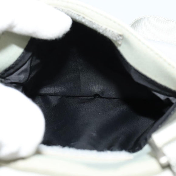 PRADA Sports Shoulder Bag Cotton Silver Auth 132275