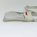 PRADA Sports Shoulder Bag Cotton Silver Auth 132275-4