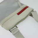PRADA Sports Shoulder Bag Cotton Silver Auth 132275-6