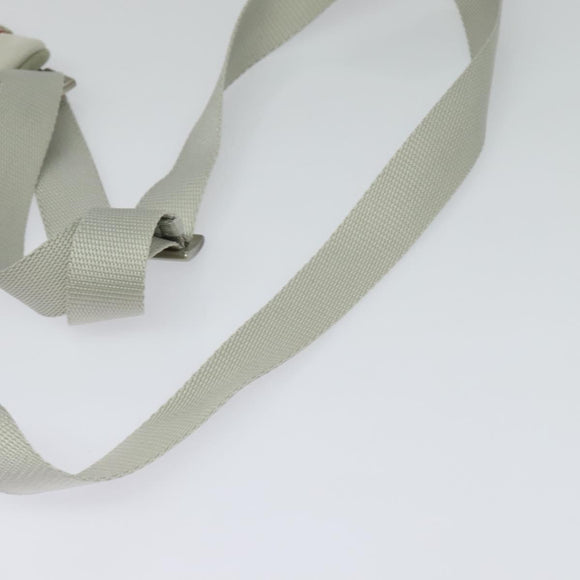 PRADA Sports Shoulder Bag Cotton Silver Auth 132275