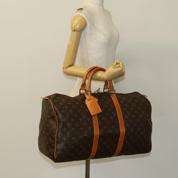 LOUIS VUITTON Monogram Keepall 50 Boston Bag M41426 LV Auth 132281
