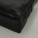 BURBERRY Nova Check Shoulder Bag Leather Black Gold Auth 132286-13